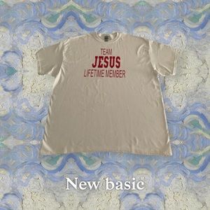 Unisex. Grey t-shirt w/ red letters.100% cotton.